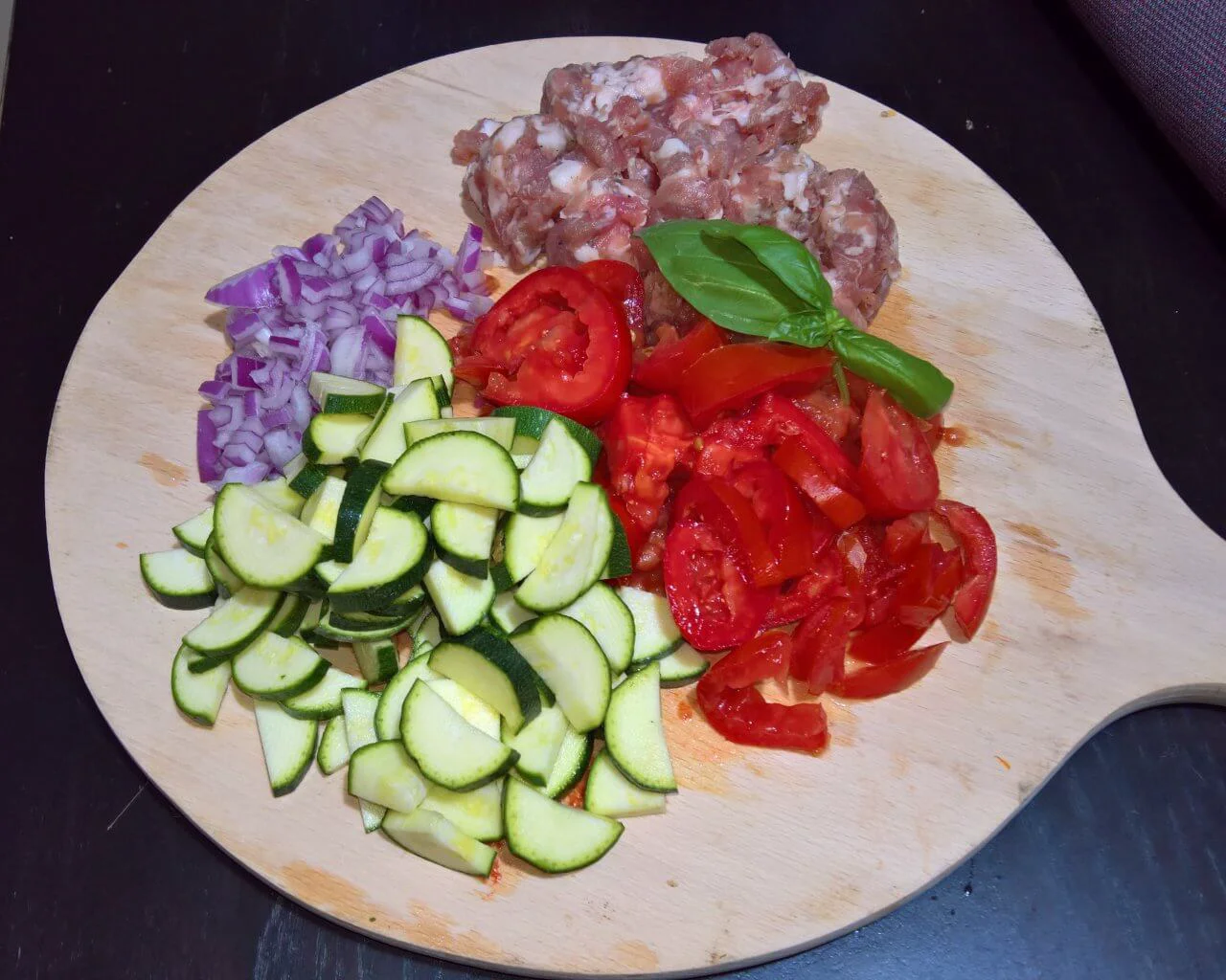 Farro salsiccia e zucchine